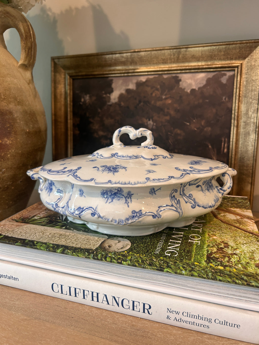 Antique English Royal Clare Semi-Porcelain Covered Dish