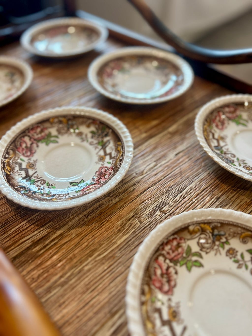 Set of 6 Vintage English Johnson Brothers Devonshire Saucers
