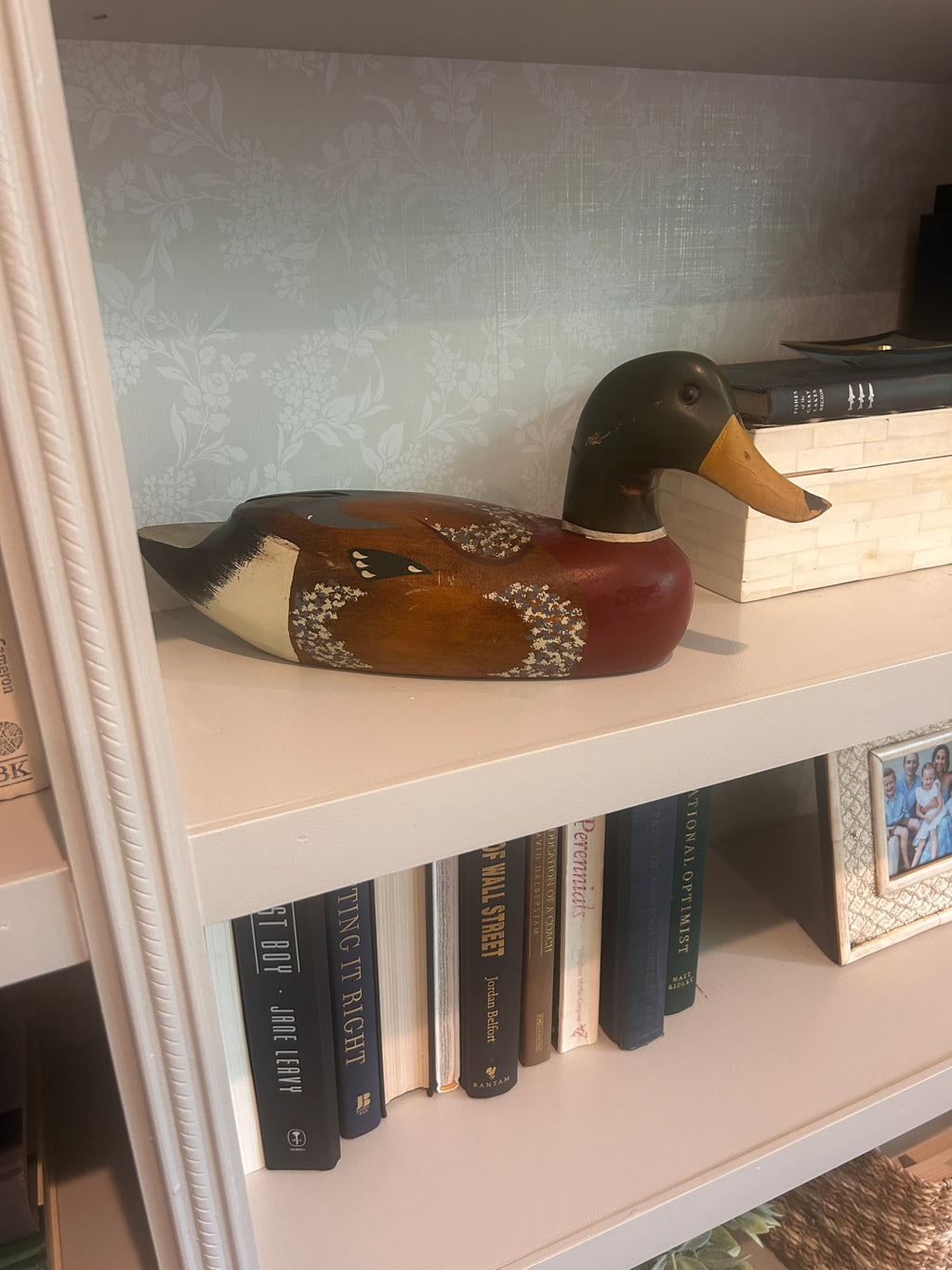 Vintage Hand-Painted Wooden Mallard Duck Decoy