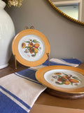 Vintage St. Limoges French Apricot Fruit Plates- Set of 2