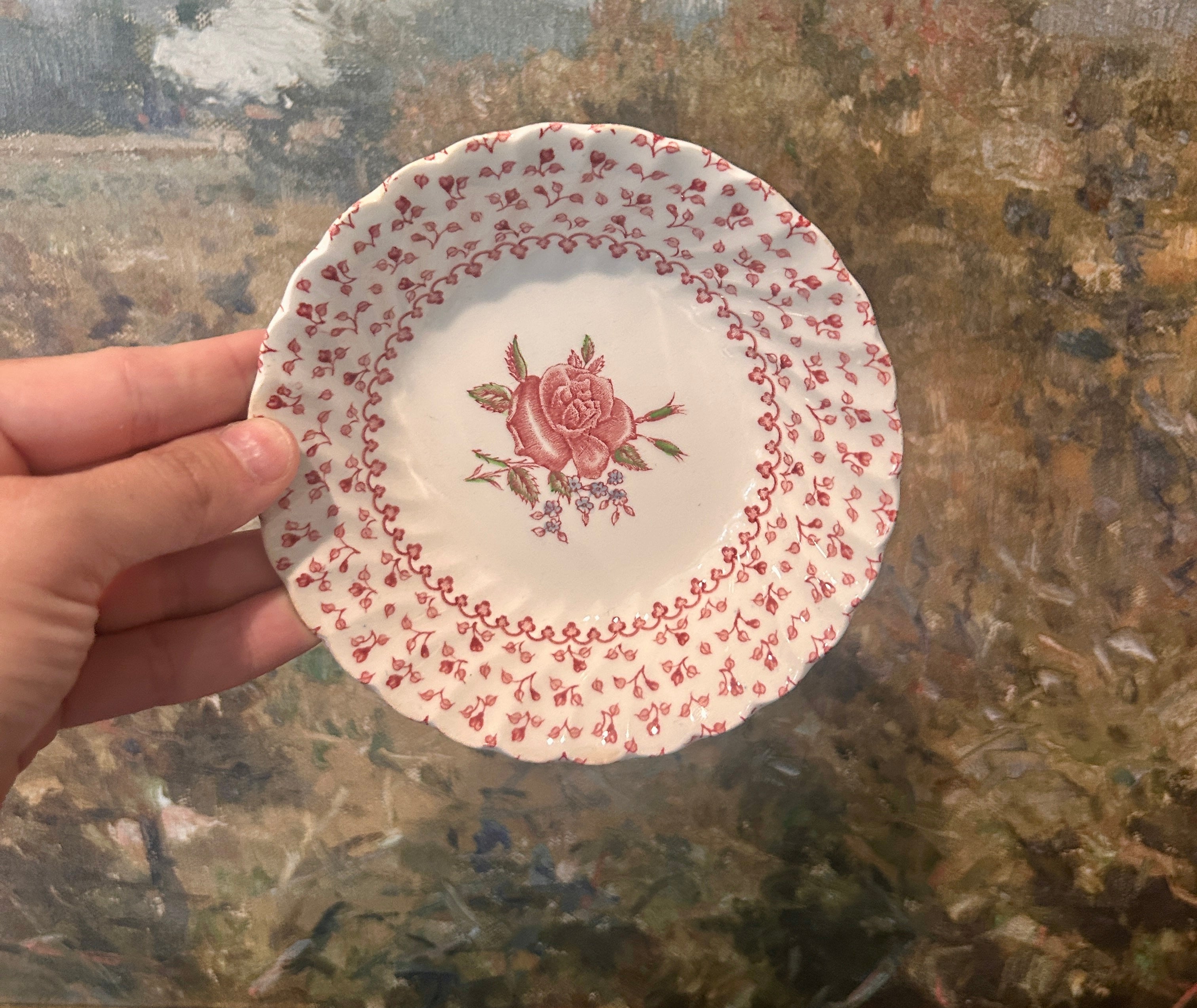 Vintage Johnson Brothers “Rose Bouquet” Trinket Dish Catchall- Small