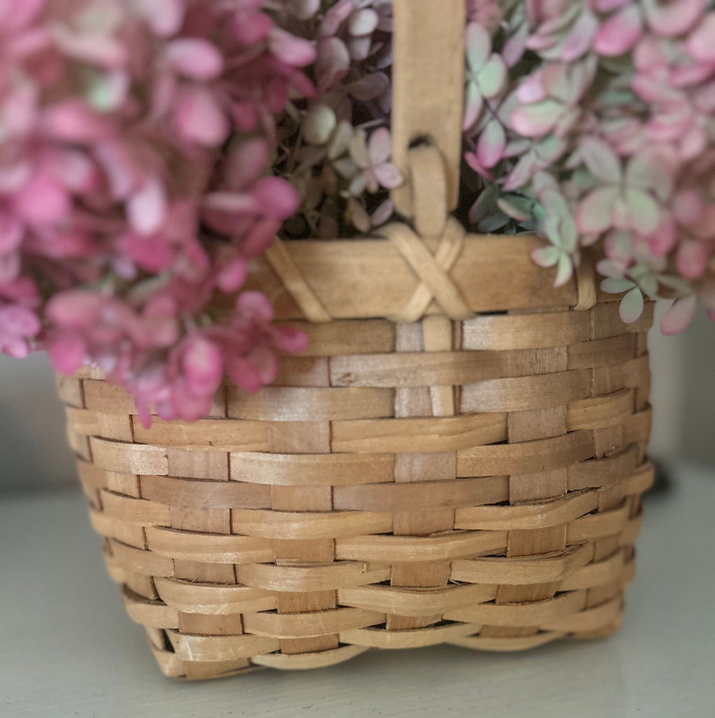 Vintage Woven Handled Basket