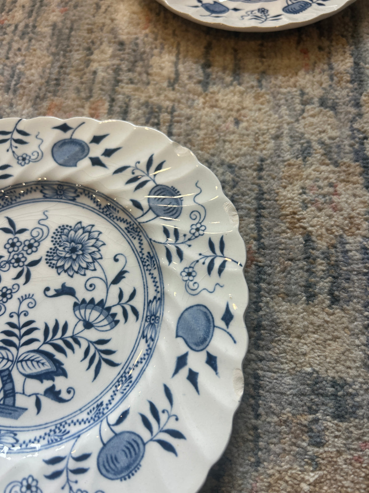 Vintage Wood & Sons Blue Fjord Plate Wall- Set of 8