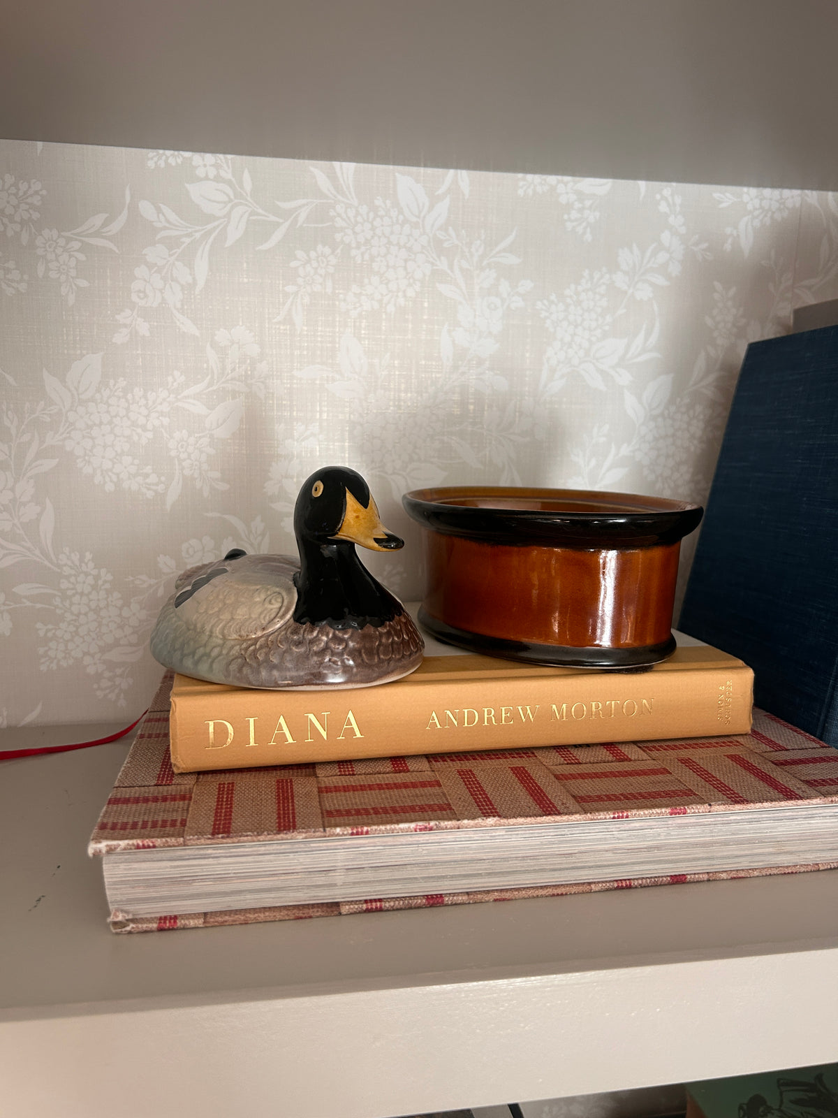 Vintage Portugal Mallard Duck Lidded Dish