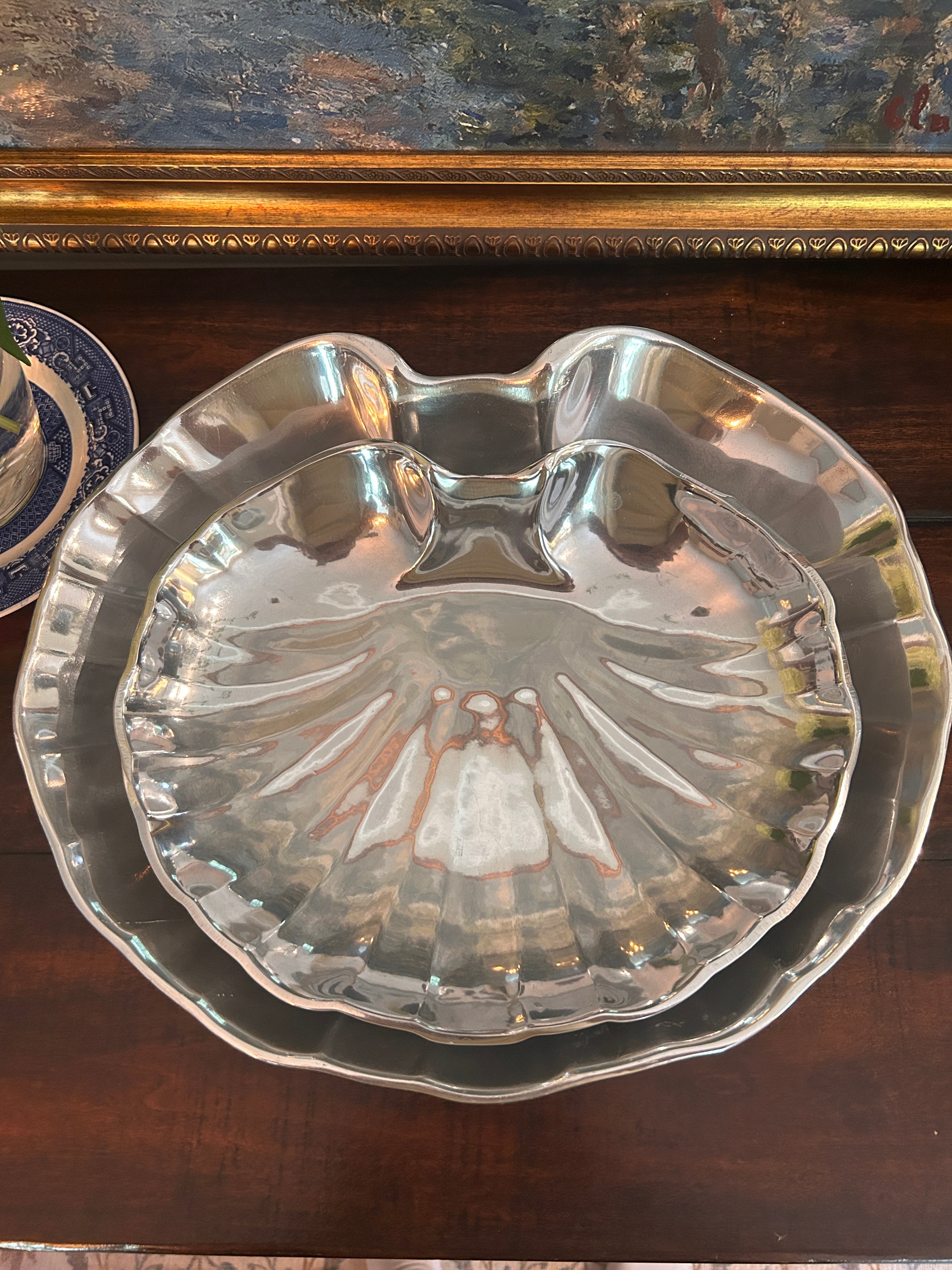 Wilton Armetale Shell Serving Dishes, Set of 2