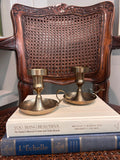 Vintage Solid Brass Chamberstick Candlestick Holders