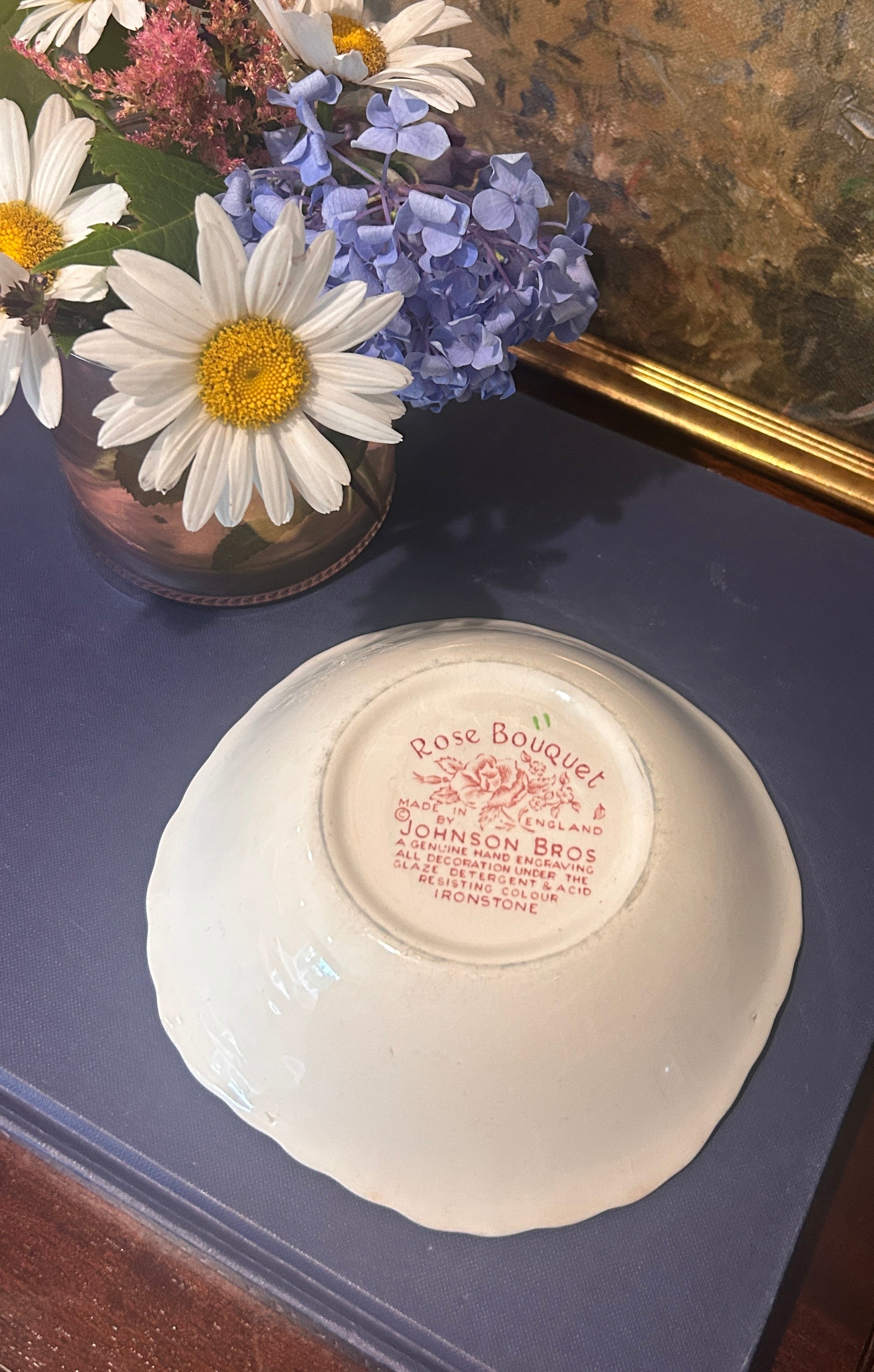 Vintage Johnson Brothers “Rose Bouquet” Trinket Dish Catchall- Medium