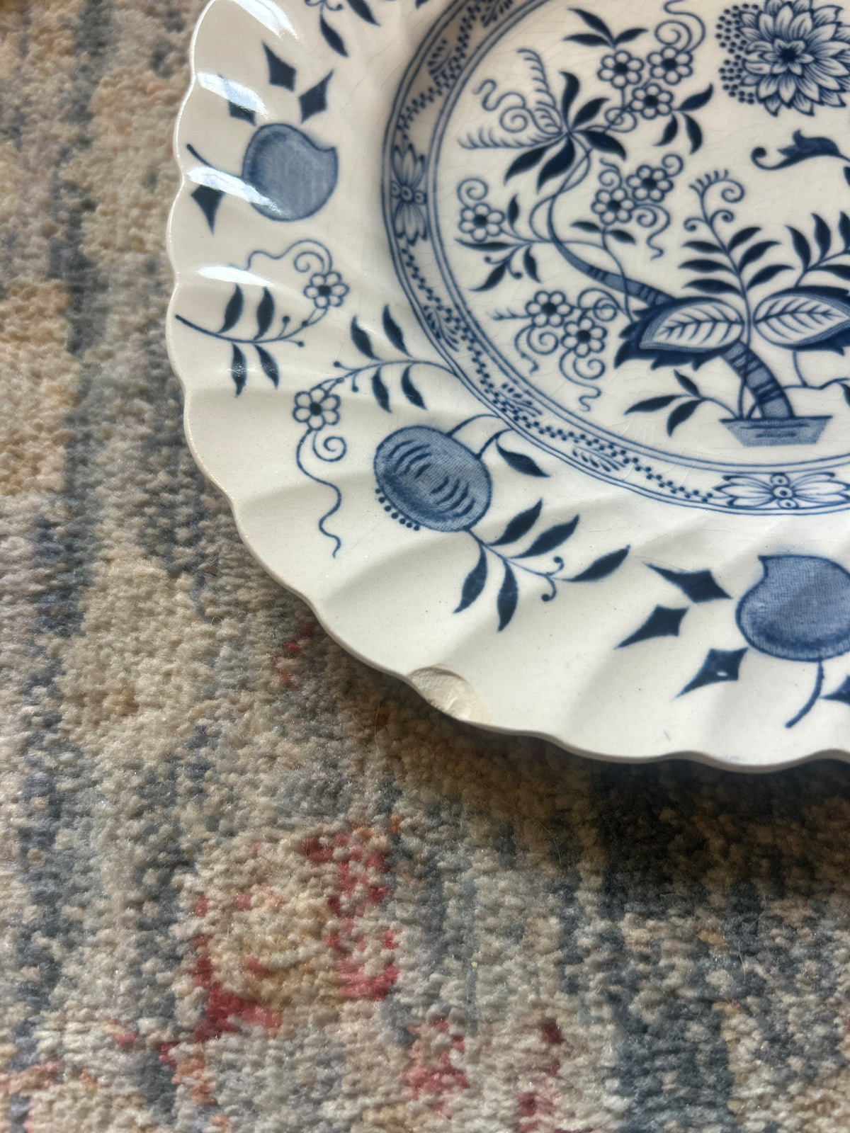 Vintage Wood & Sons Blue Fjord Plate Wall- Set of 8