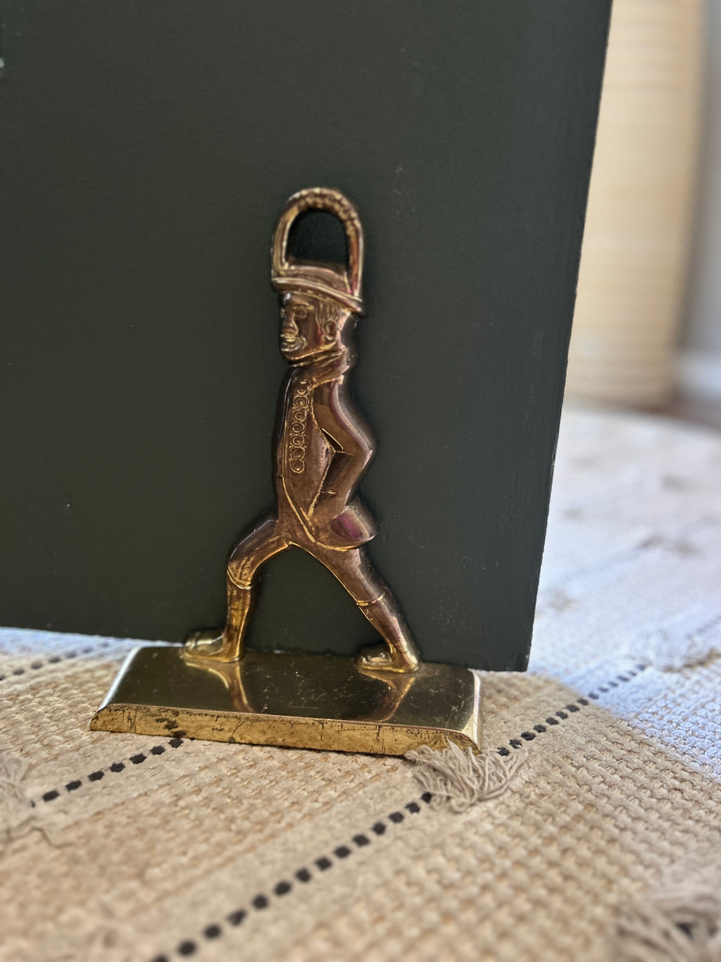 Vintage Brass Colonial Soldier Doorstop