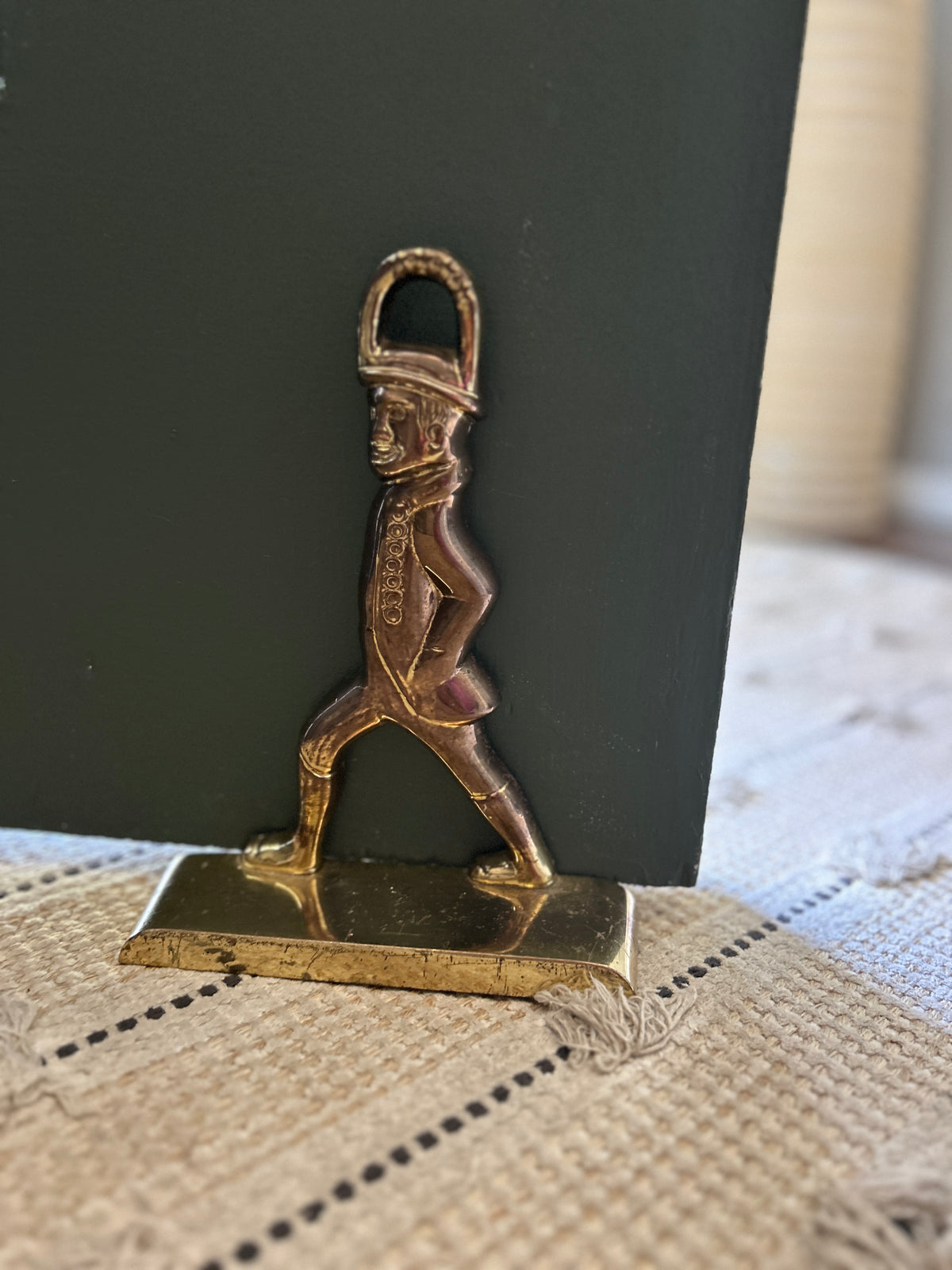 Vintage Brass Colonial Soldier Doorstop