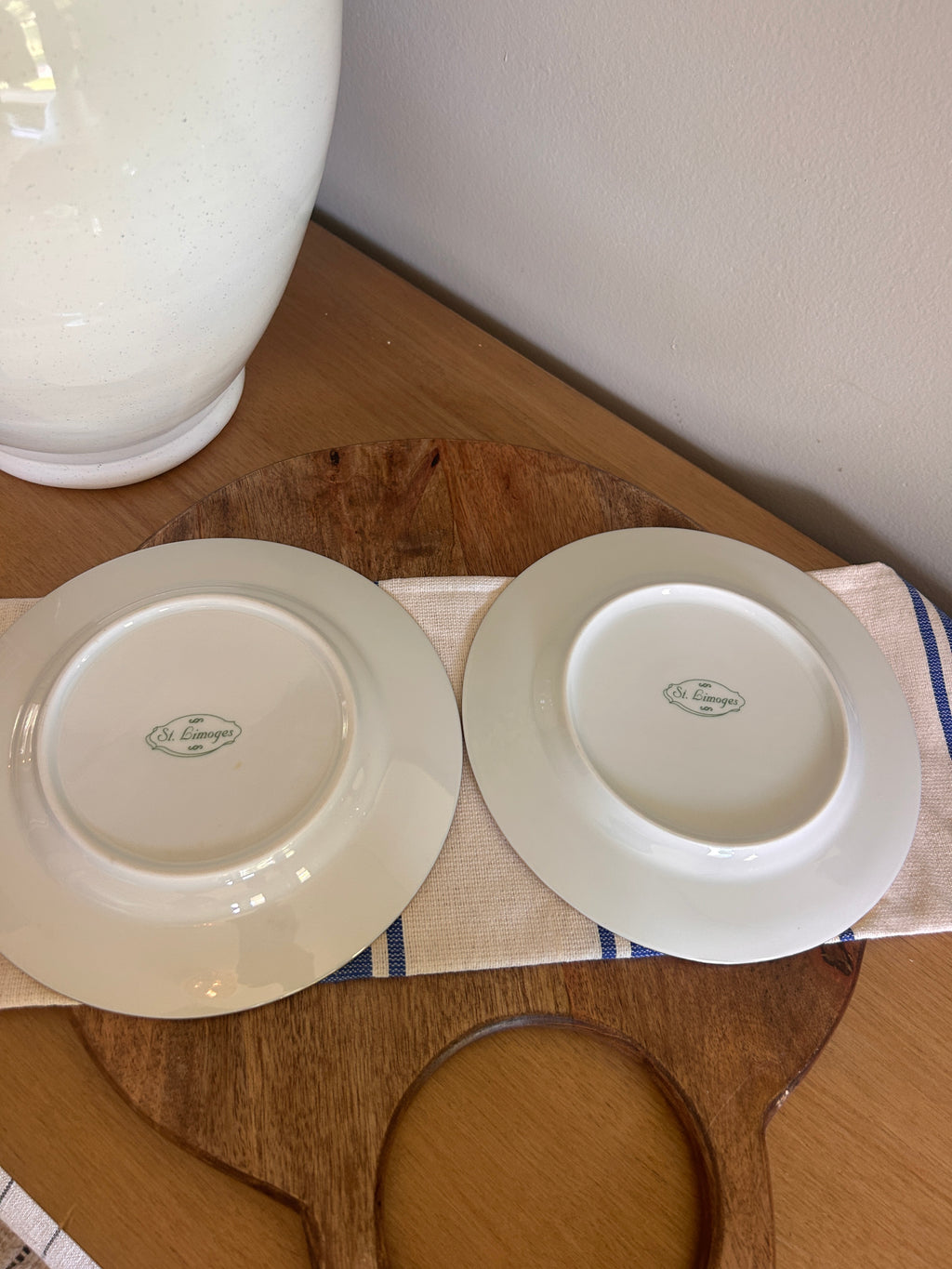 Vintage St. Limoges French Apricot Fruit Plates- Set of 2