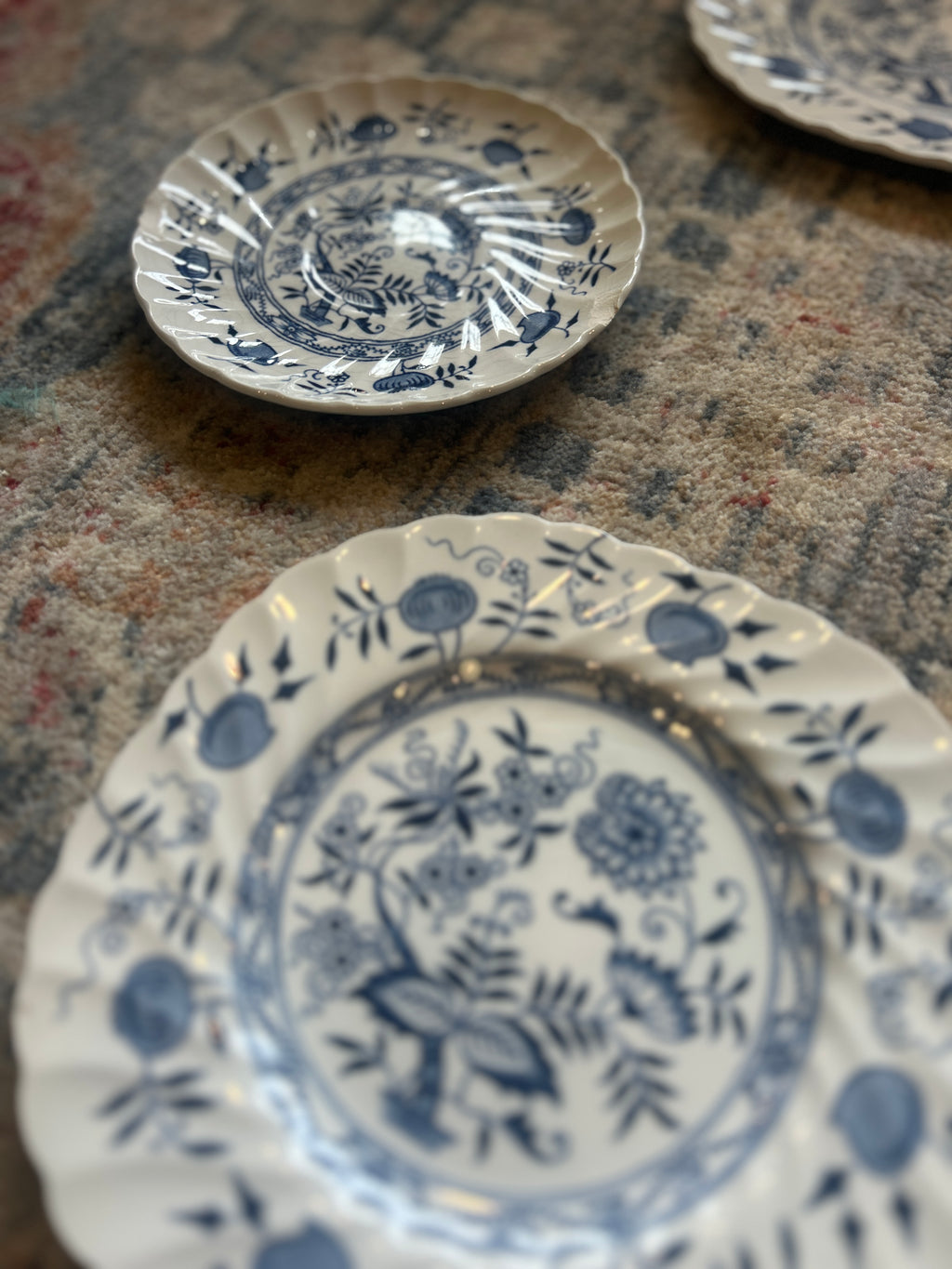 Vintage Wood & Sons Blue Fjord Plate Wall- Set of 8