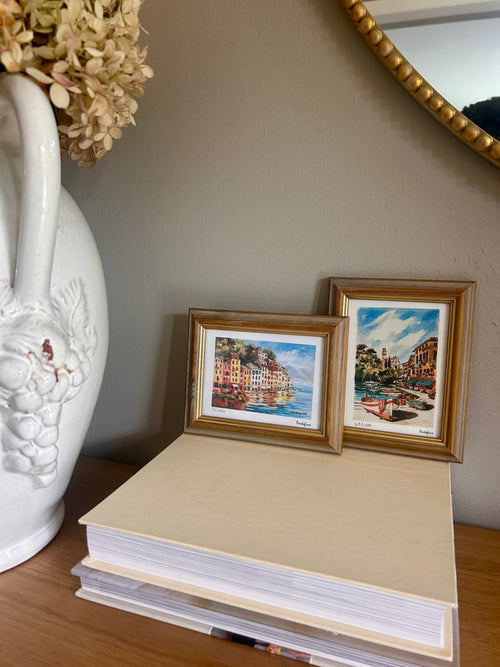 Pair of Vintage Mara Sanguineti Portofino Italy Signed Limited Edition Prints