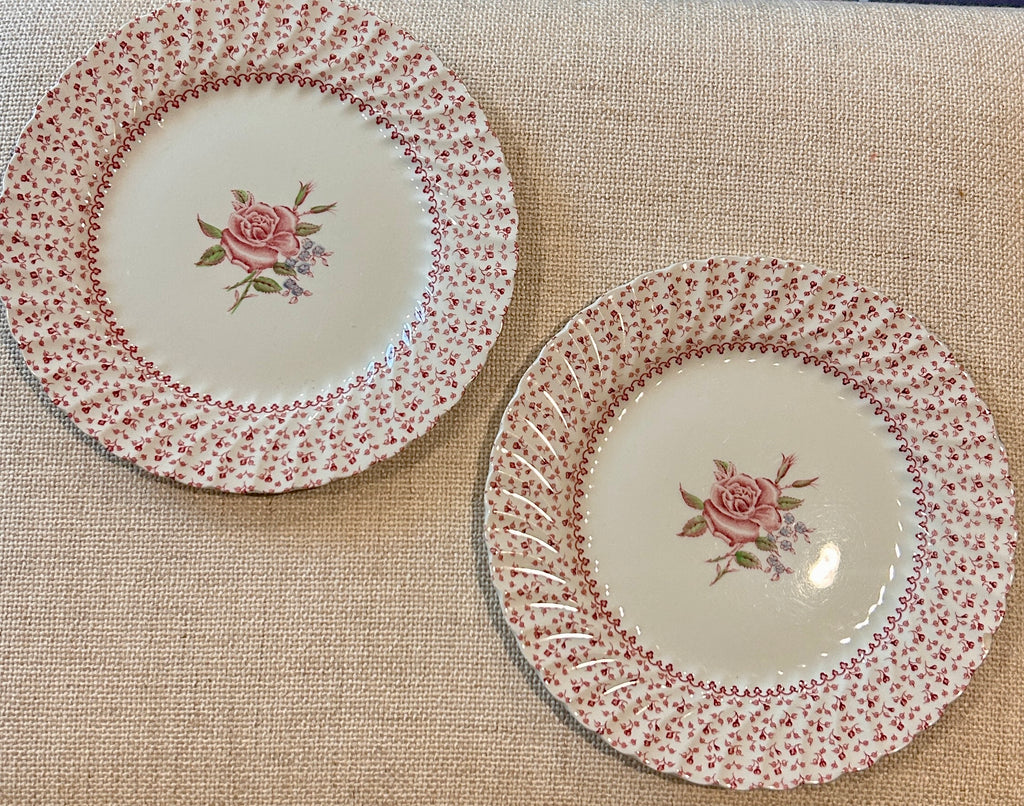 Johnson Brothers Rose Bouquet Ironstone Dinner Plates-Set of 6