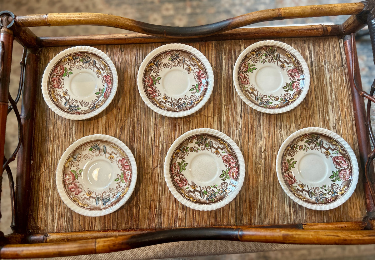 Set of 6 Vintage English Johnson Brothers Devonshire Saucers