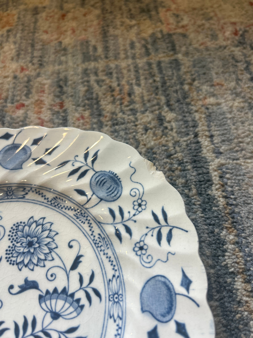 Vintage Wood & Sons Blue Fjord Plate Wall- Set of 8