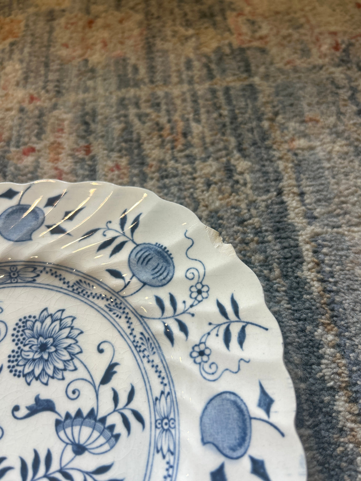 Vintage Wood & Sons Blue Fjord Plate Wall- Set of 8