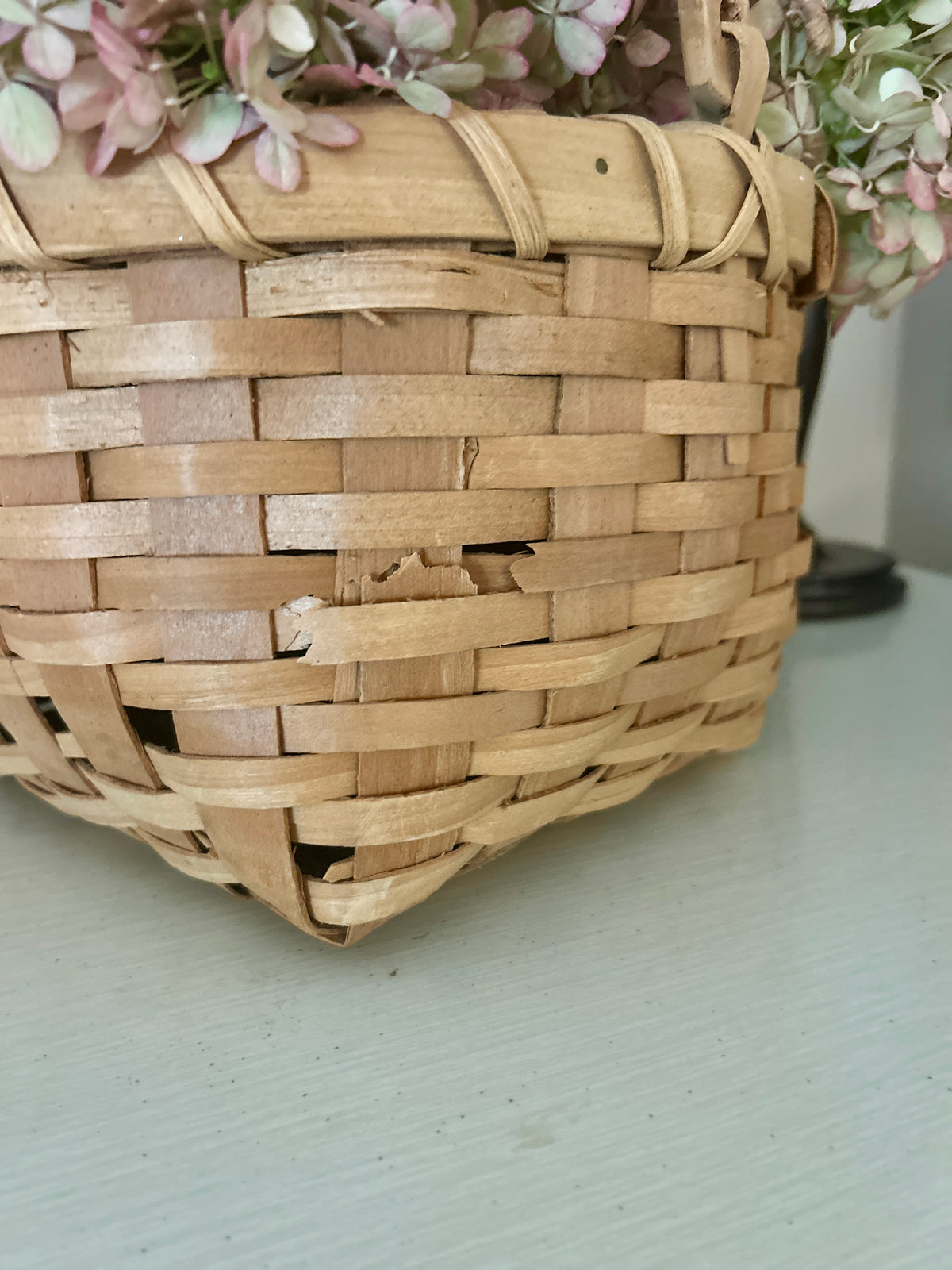 Vintage Woven Handled Basket
