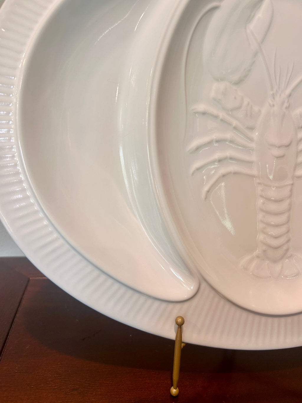 Vintage Studio Nova White Lobster Divided Serving Platter