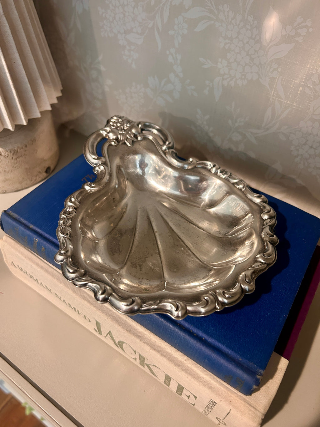Vintage Silverplate Shell Catchall Trinket Dish