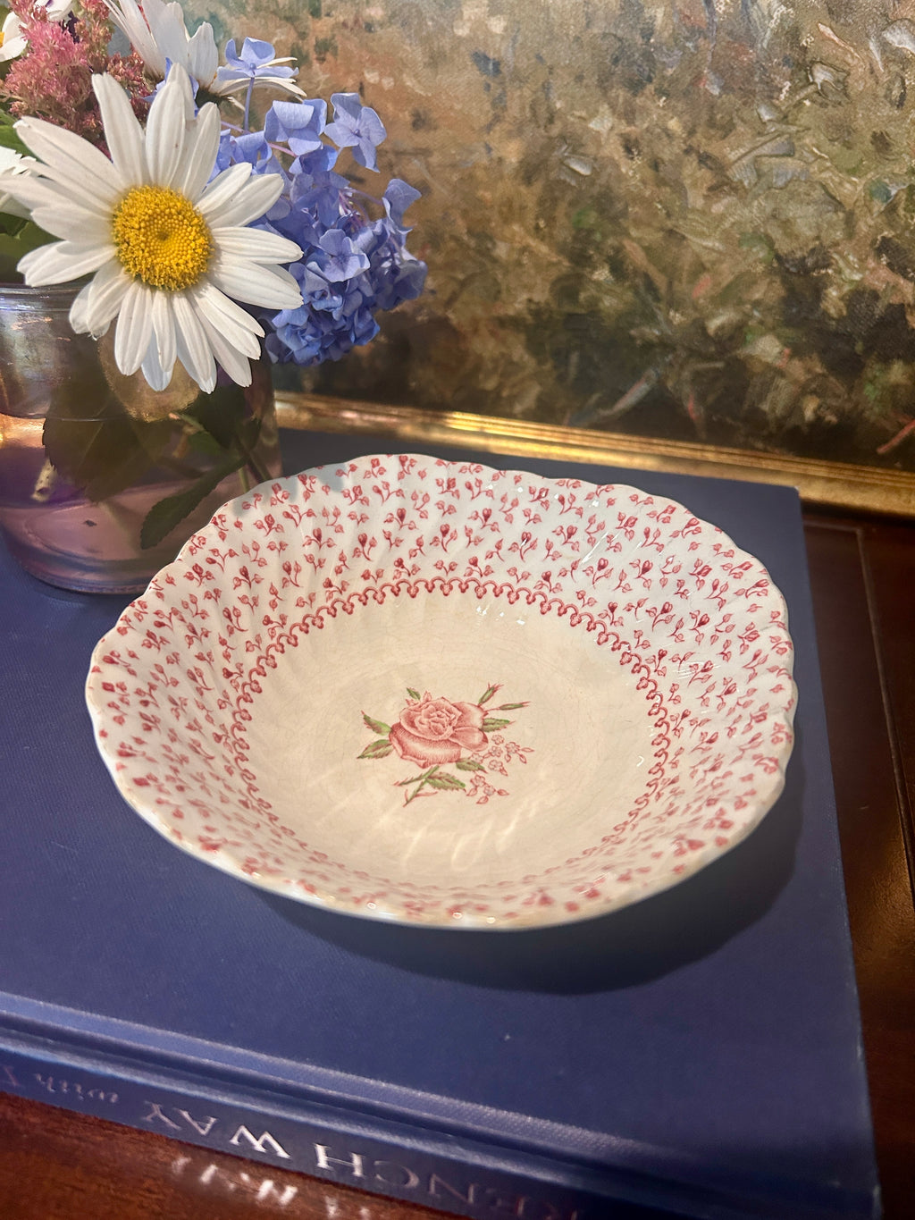 Vintage Johnson Brothers “Rose Bouquet” Trinket Dish Catchall- Medium