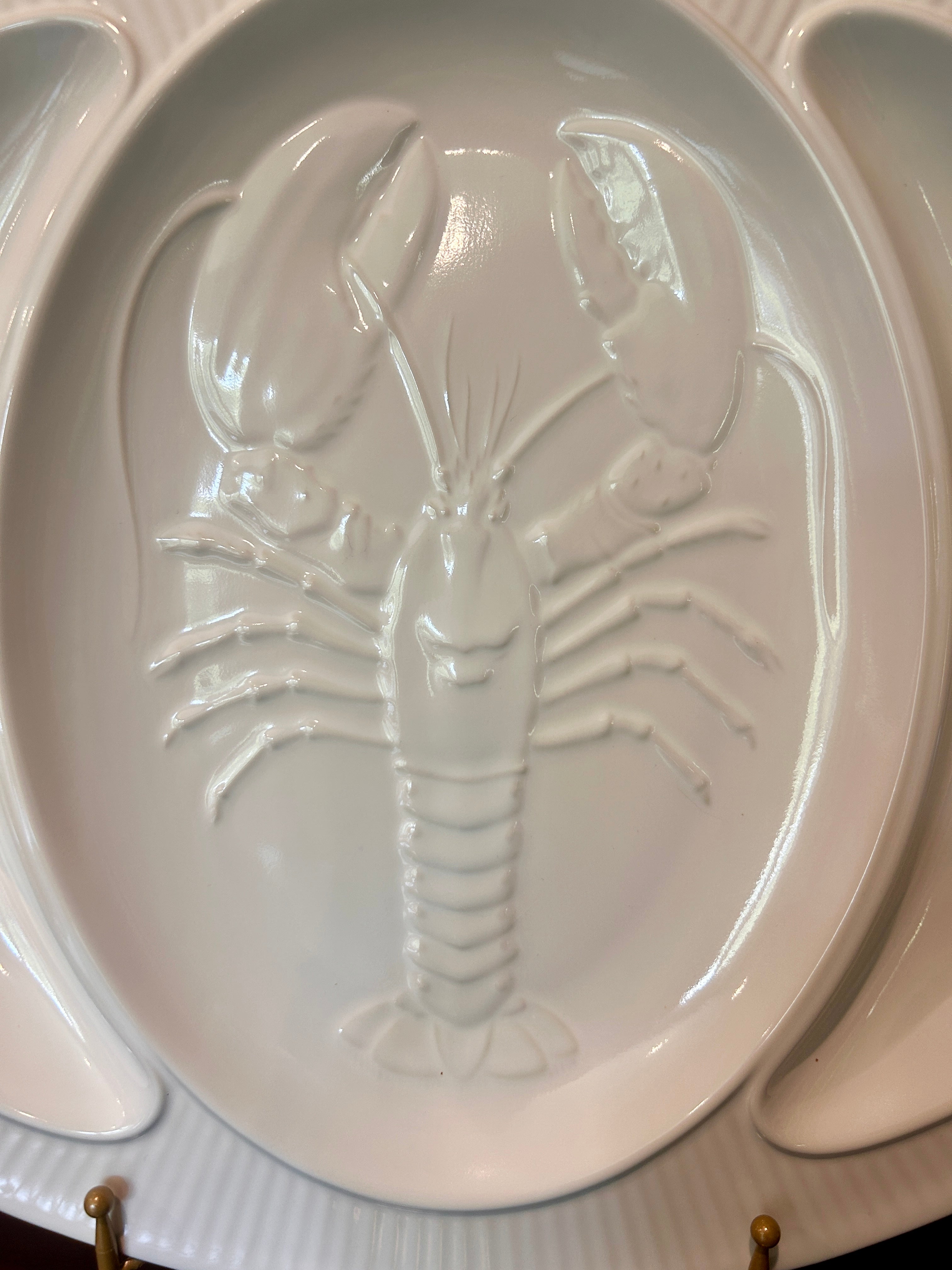 Vintage Studio Nova White Lobster Divided Serving Platter