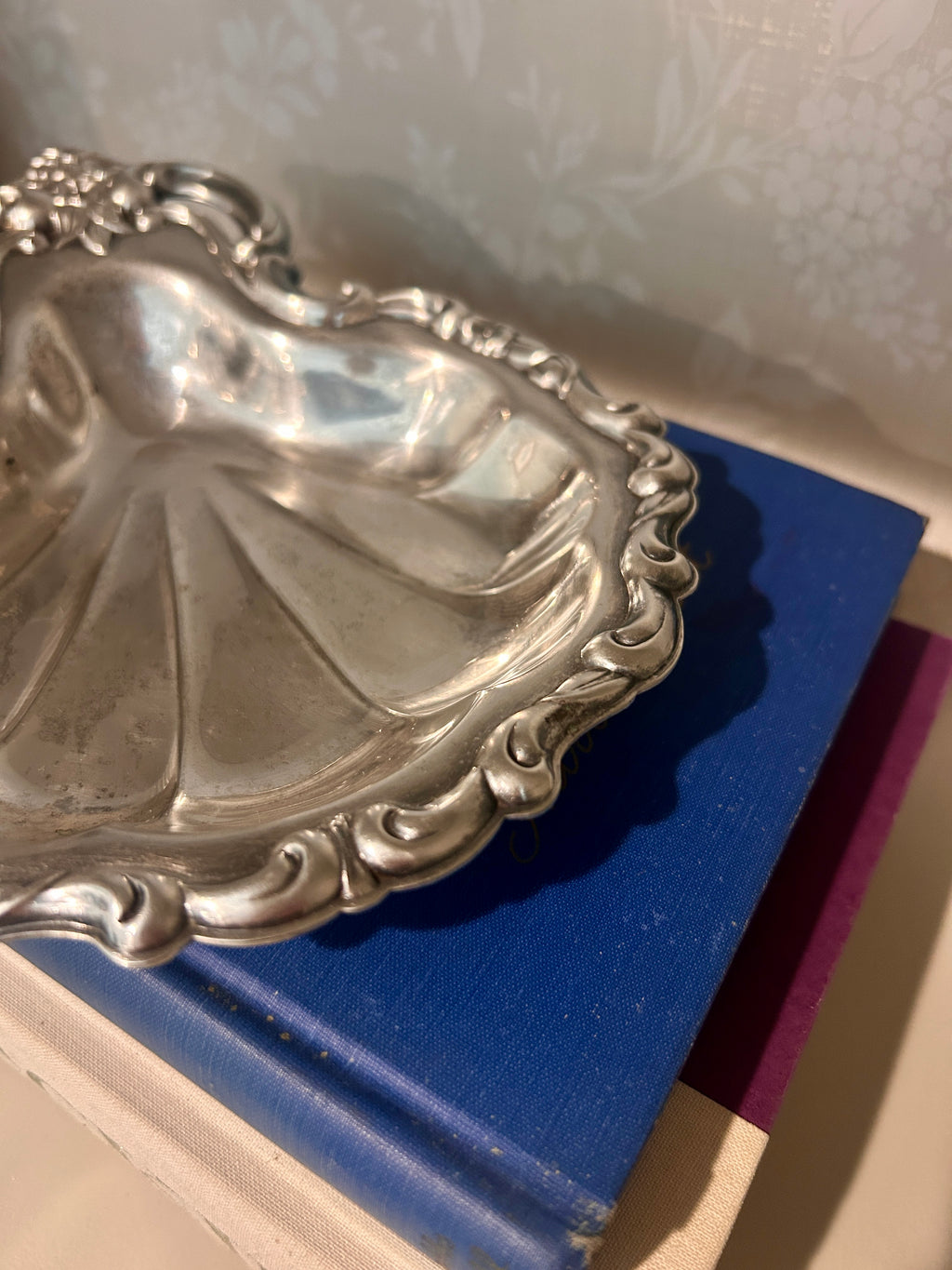Vintage Silverplate Shell Catchall Trinket Dish