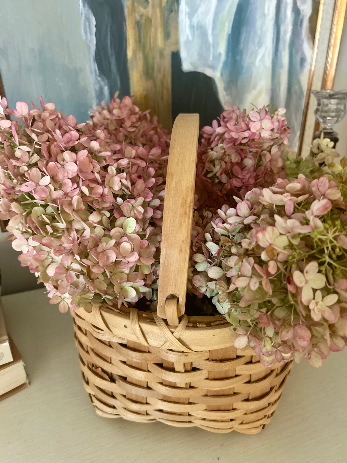 Vintage Woven Handled Basket