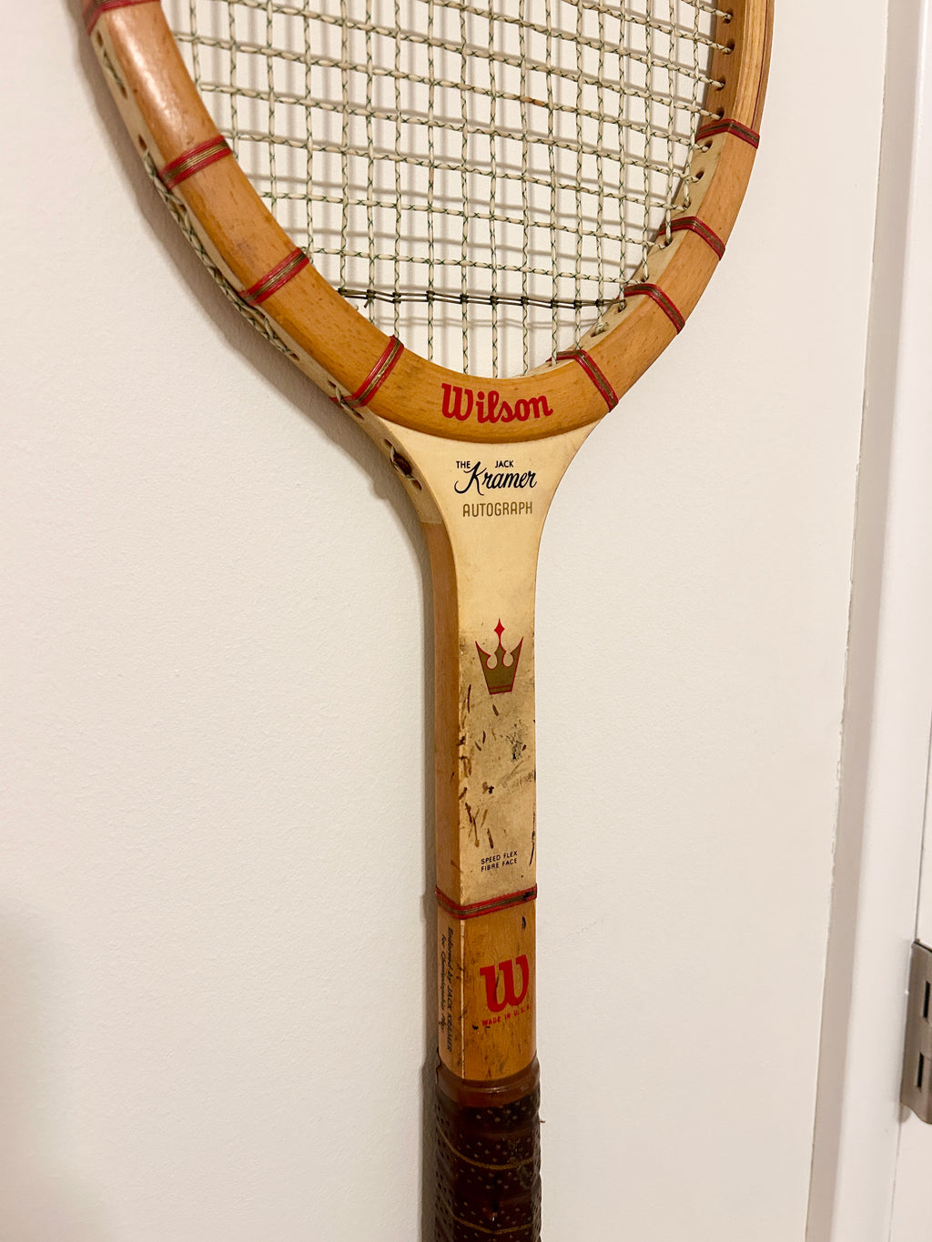 Vintage Wilson Jack Kramer Autograph Wooden Tennis Racket