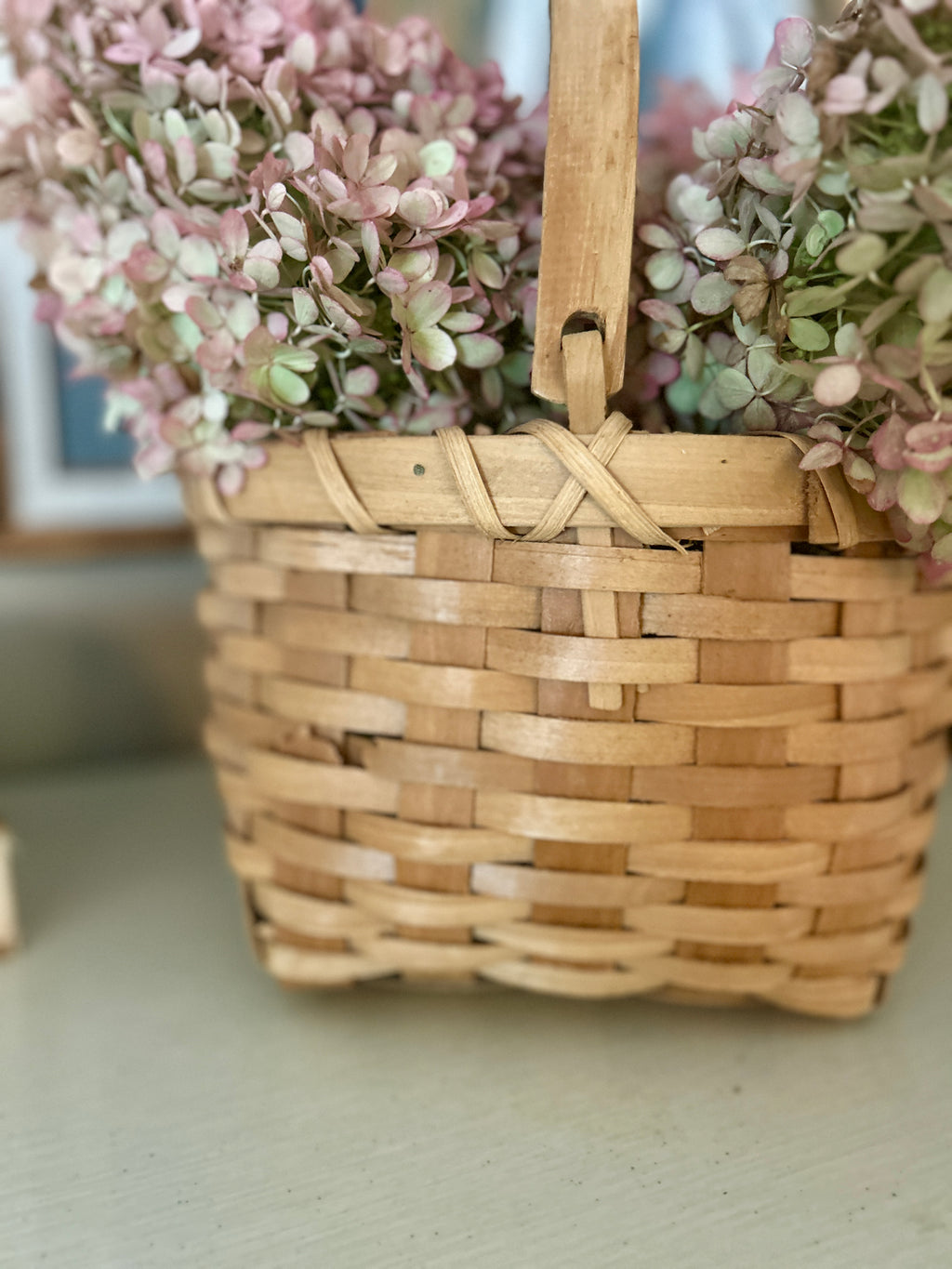 Vintage Woven Handled Basket