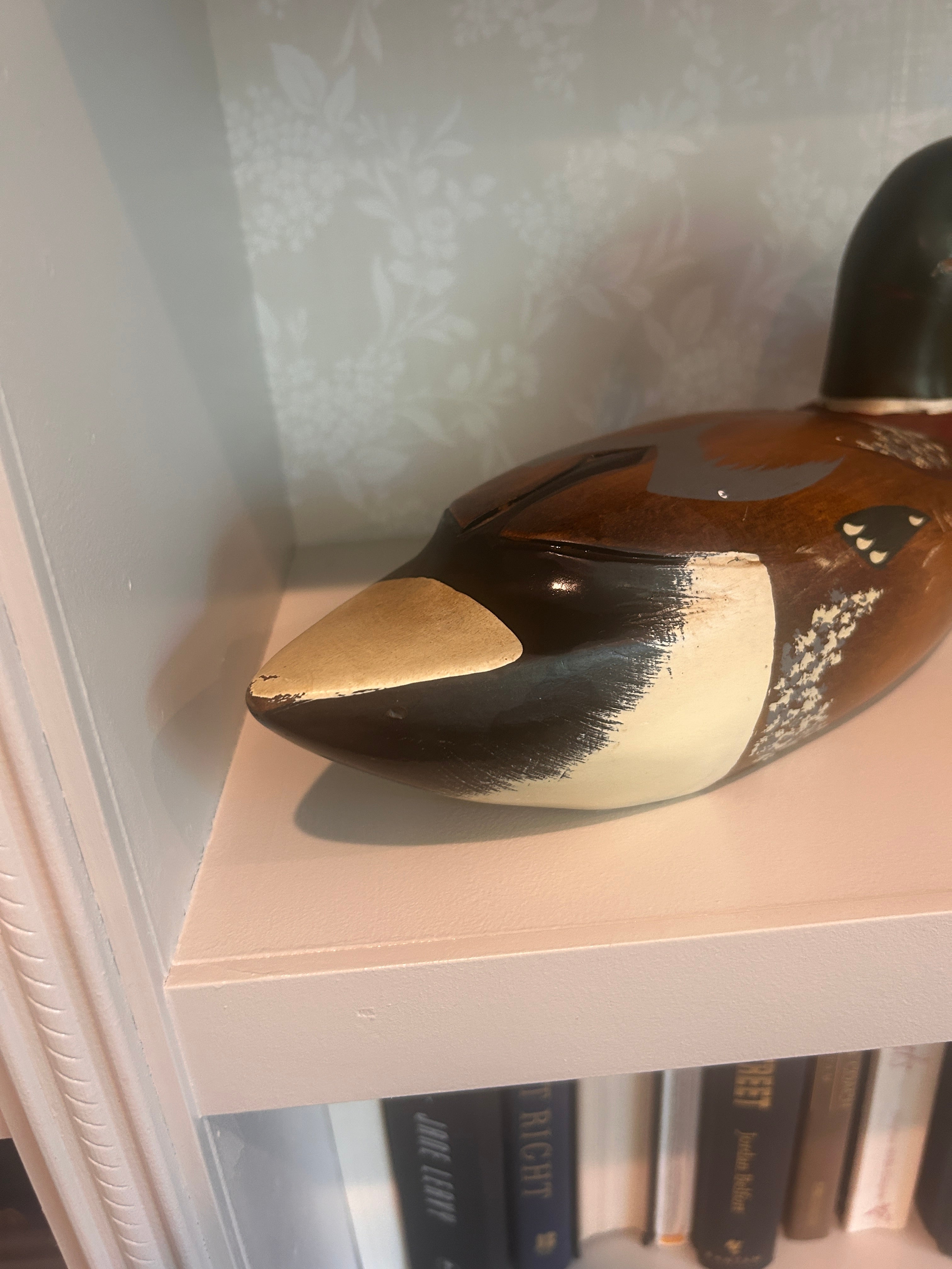 Vintage Hand-Painted Wooden Mallard Duck Decoy
