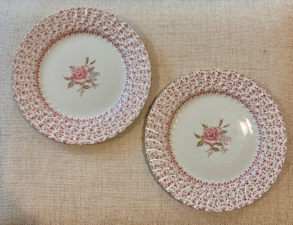 Johnson Brothers Rose Bouquet Ironstone Dinner Plates-Set of 6