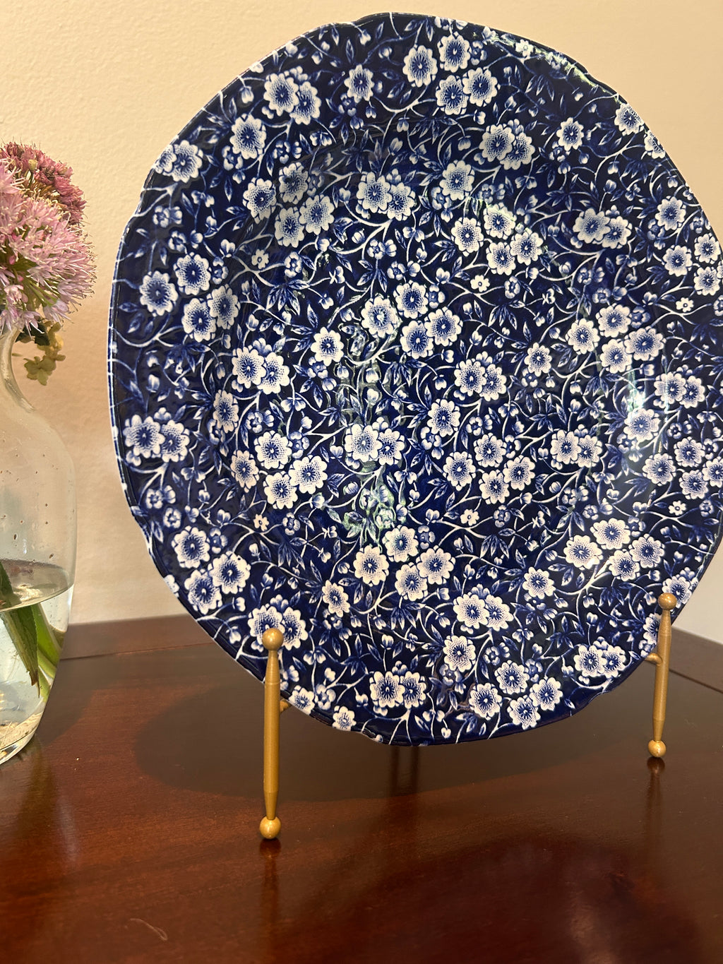 Crownford China Co. “Calico” Pattern English Dinner Plate