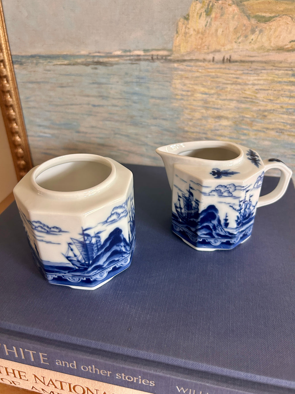 Vintage Andrea by Sadek Nautical Sugar and Creamer Set