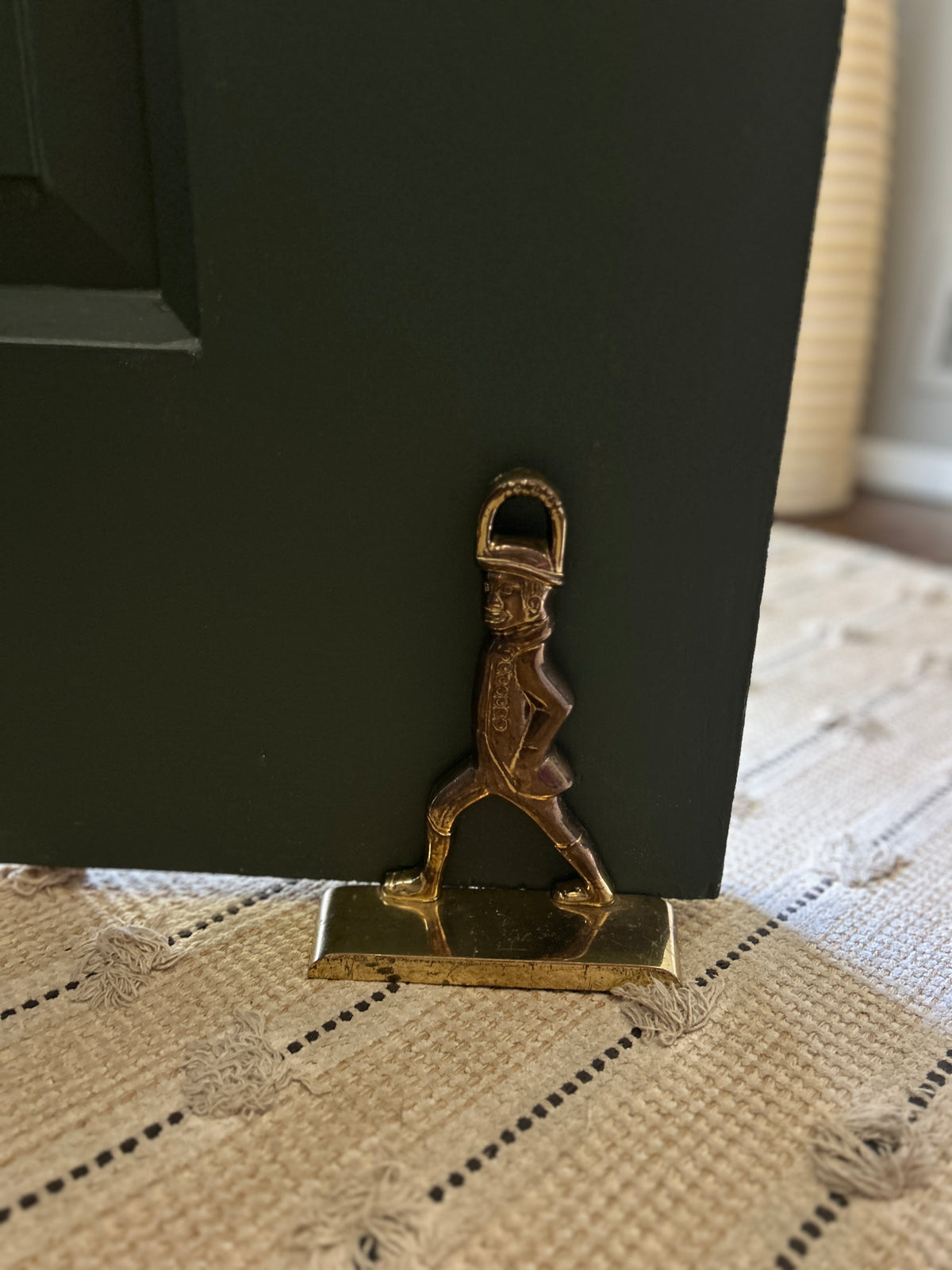 Vintage Brass Colonial Soldier Doorstop