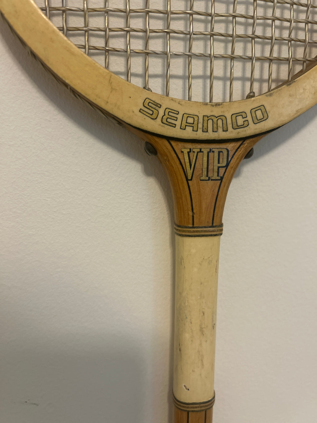 Vintage Seamco VIP Wooden Tennis Racket