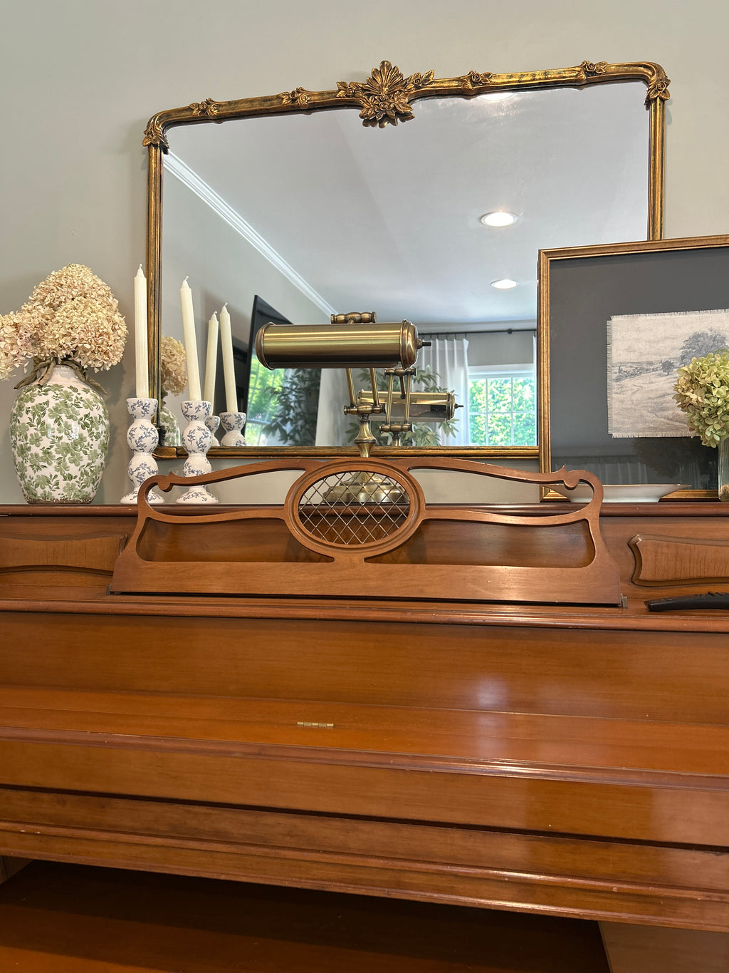 Vintage Brass Adjustable Piano Lamp