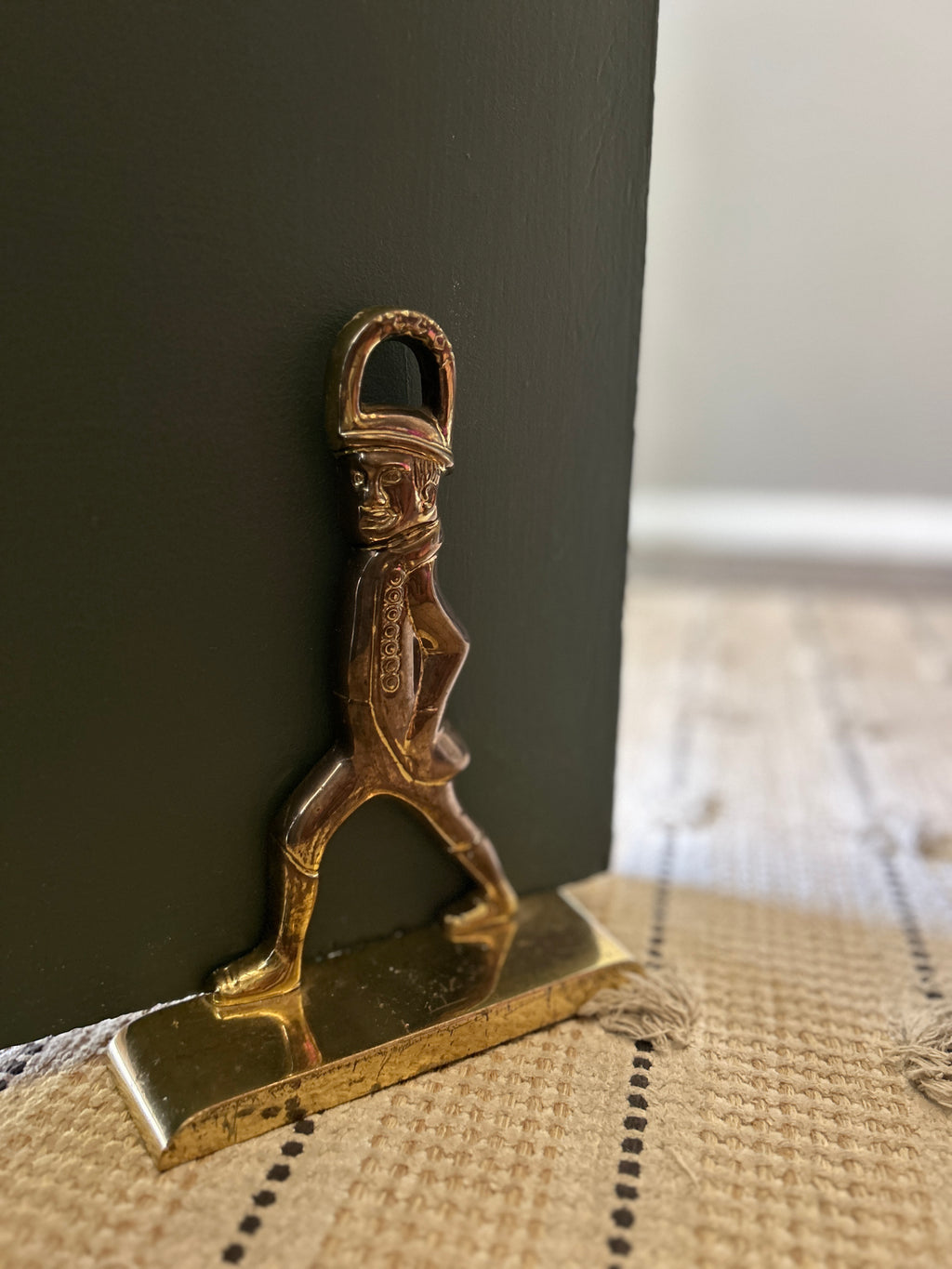 Vintage Brass Colonial Soldier Doorstop