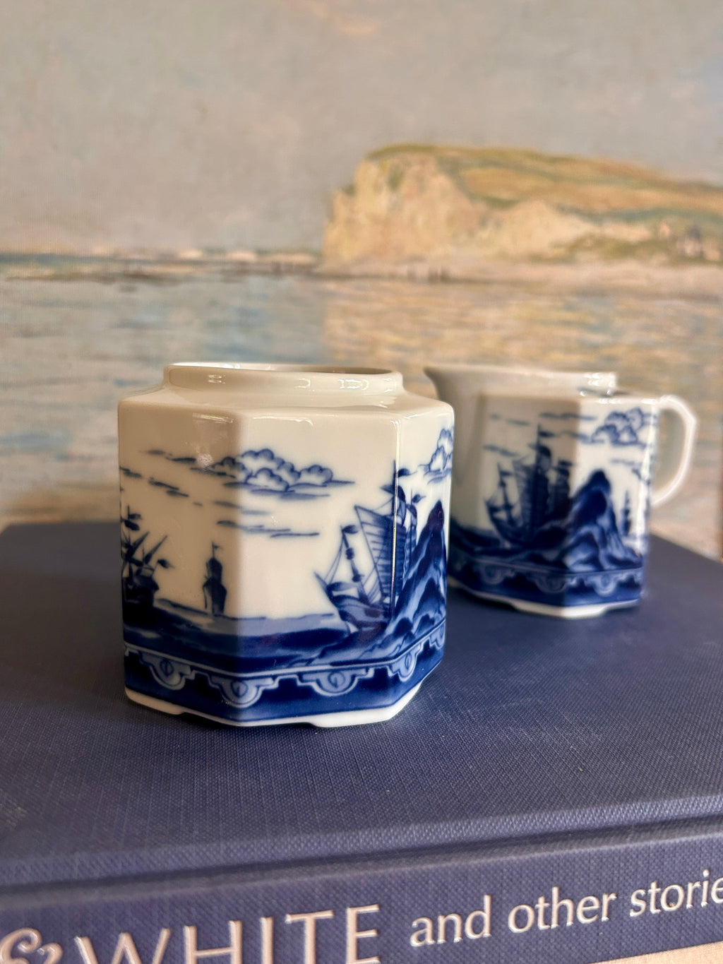 Vintage Andrea by Sadek Nautical Sugar and Creamer Set