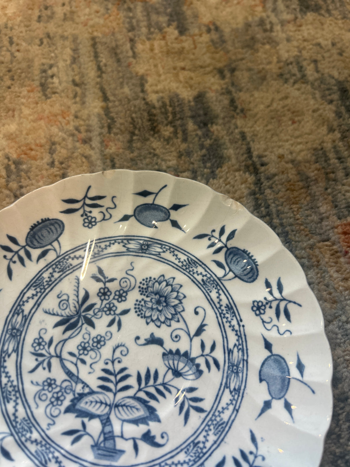 Vintage Wood & Sons Blue Fjord Plate Wall- Set of 8
