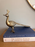 Vintage Large Brass Peacock Figure