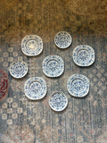Vintage Wood & Sons Blue Fjord Plate Wall- Set of 8