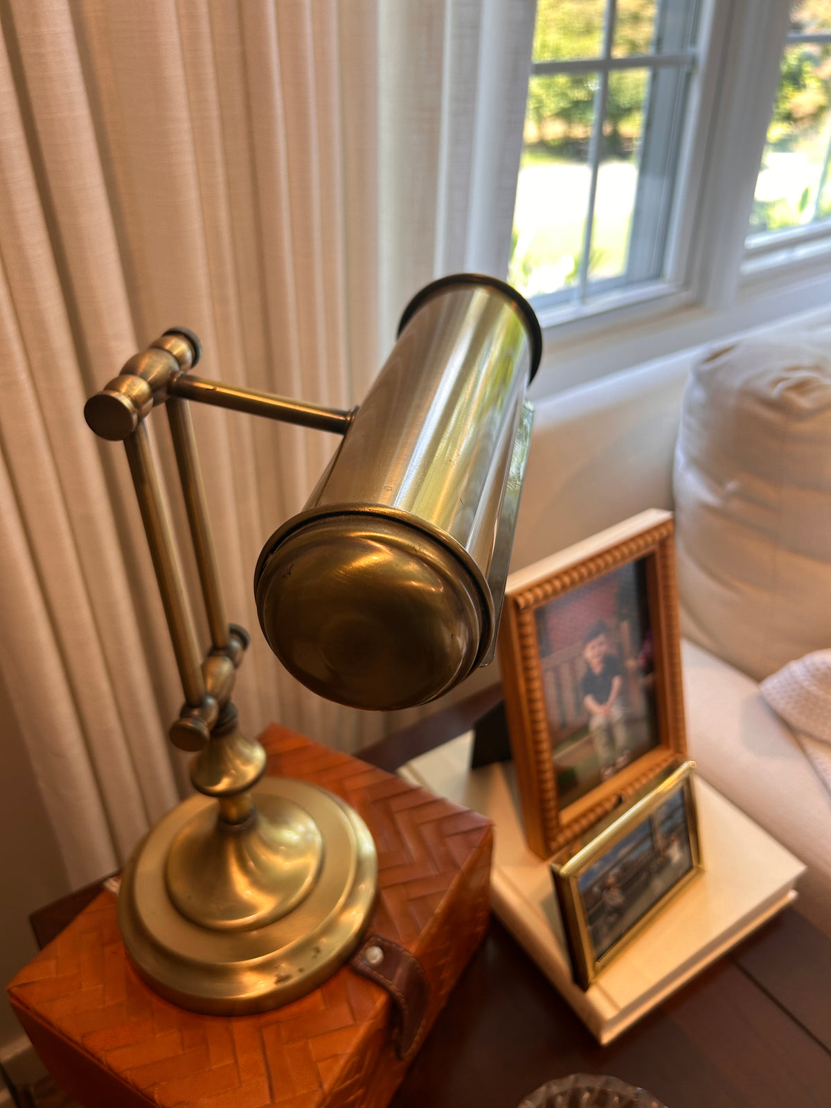 Vintage Brass Adjustable Piano Lamp