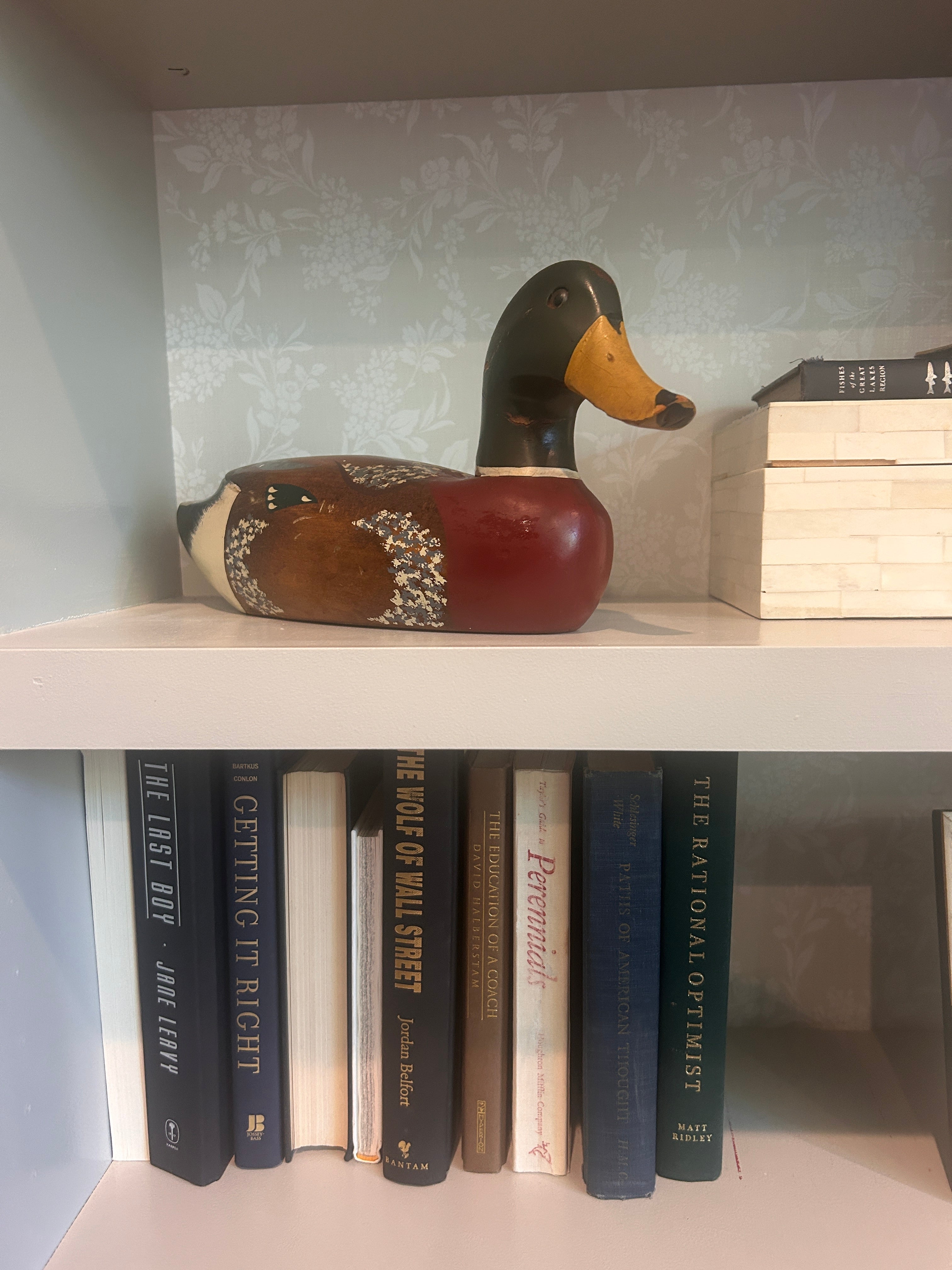 Vintage Hand-Painted Wooden Mallard Duck Decoy