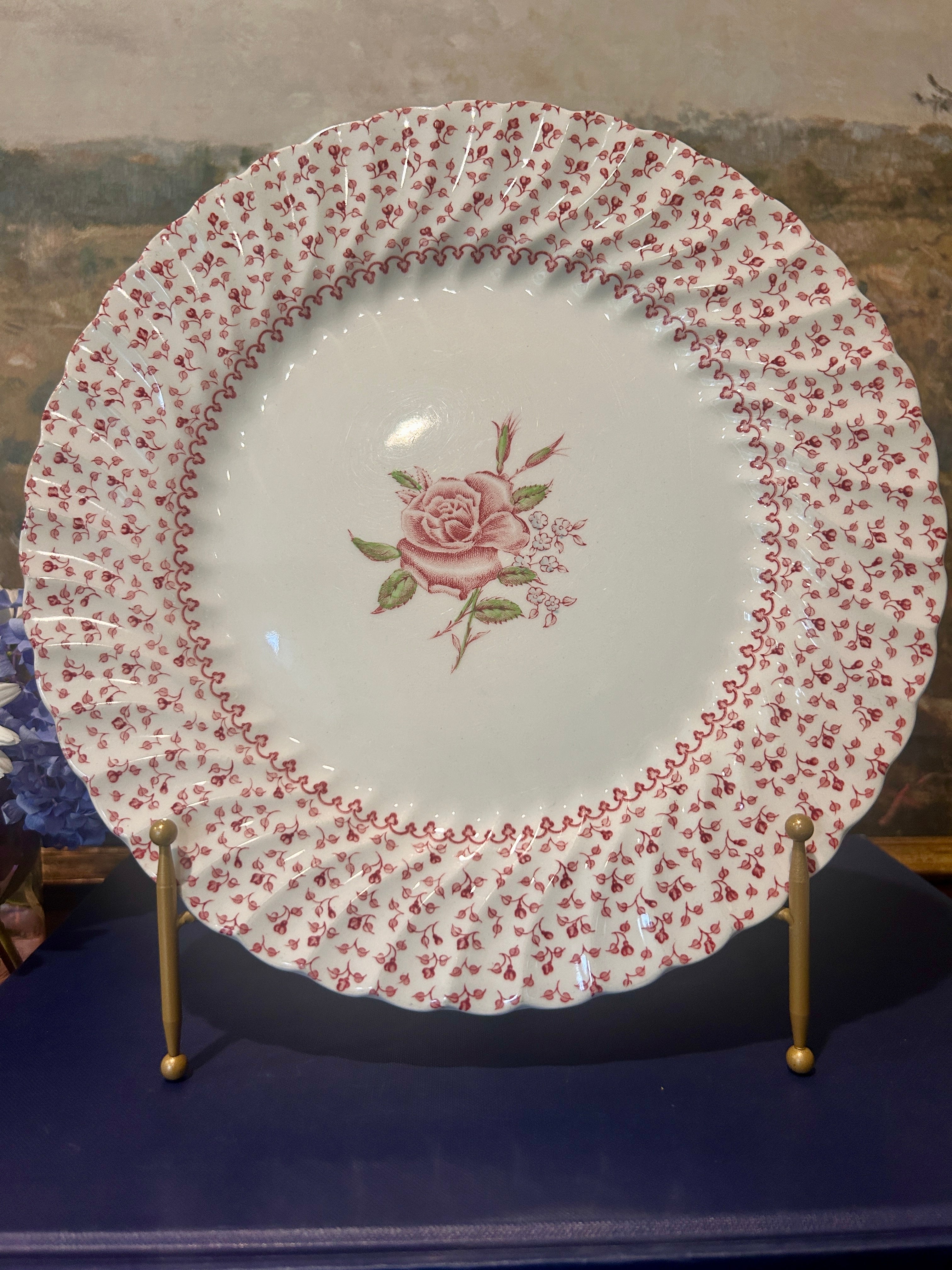 Johnson Brothers Rose Bouquet Ironstone Dinner Plates-Set of 6