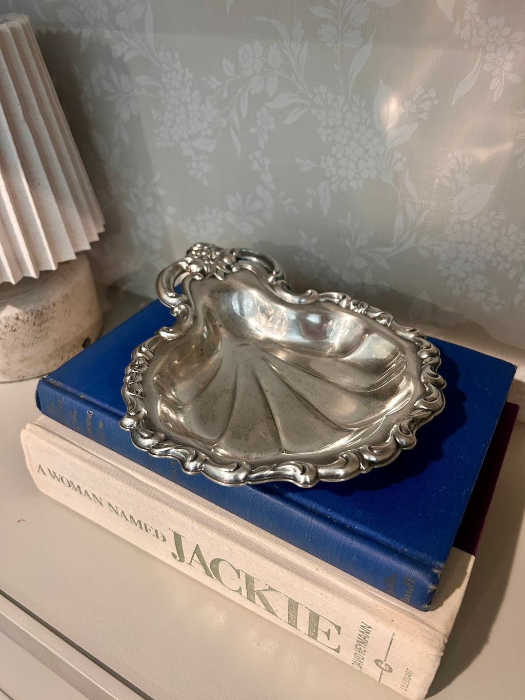Vintage Silverplate Shell Catchall Trinket Dish