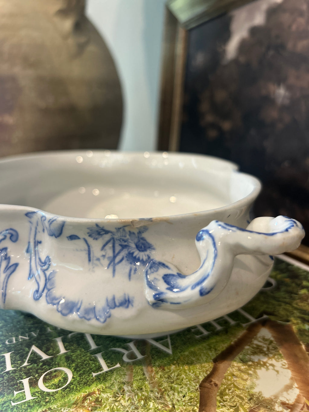 Antique English Royal Clare Semi-Porcelain Covered Dish