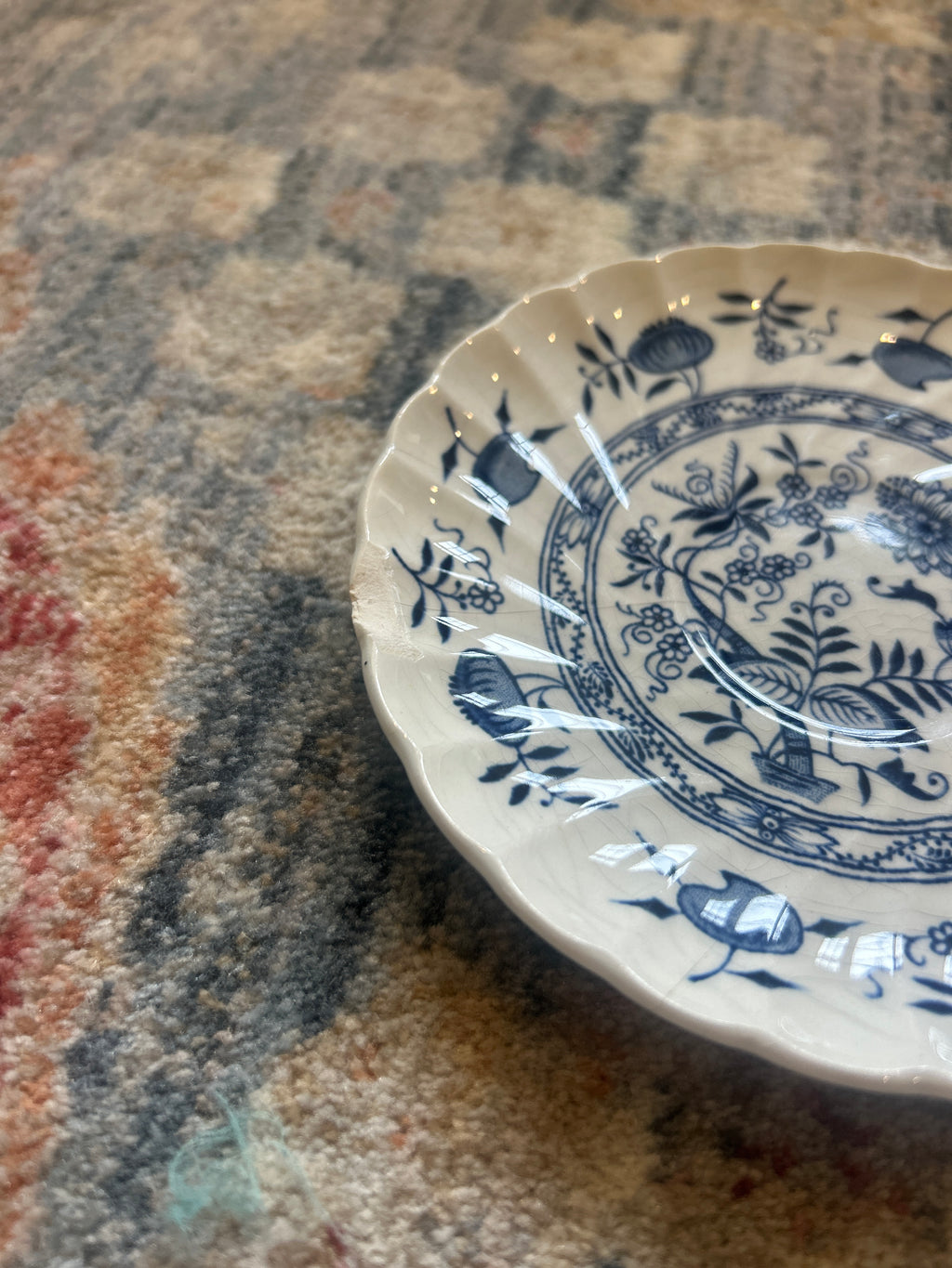Vintage Wood & Sons Blue Fjord Plate Wall- Set of 8