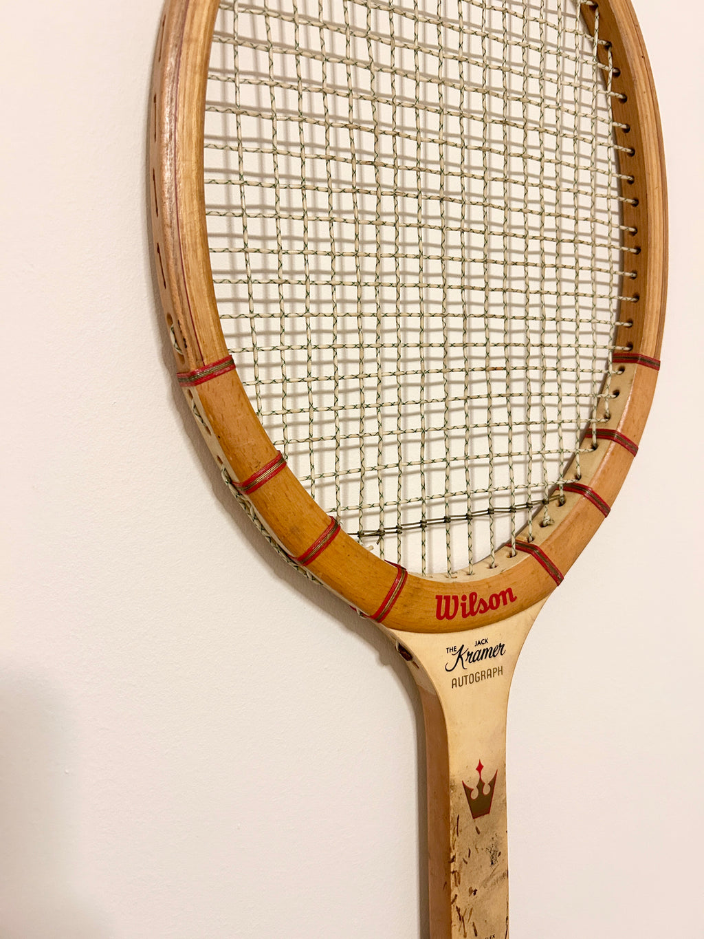 Vintage Wilson Jack Kramer Autograph Wooden Tennis Racket