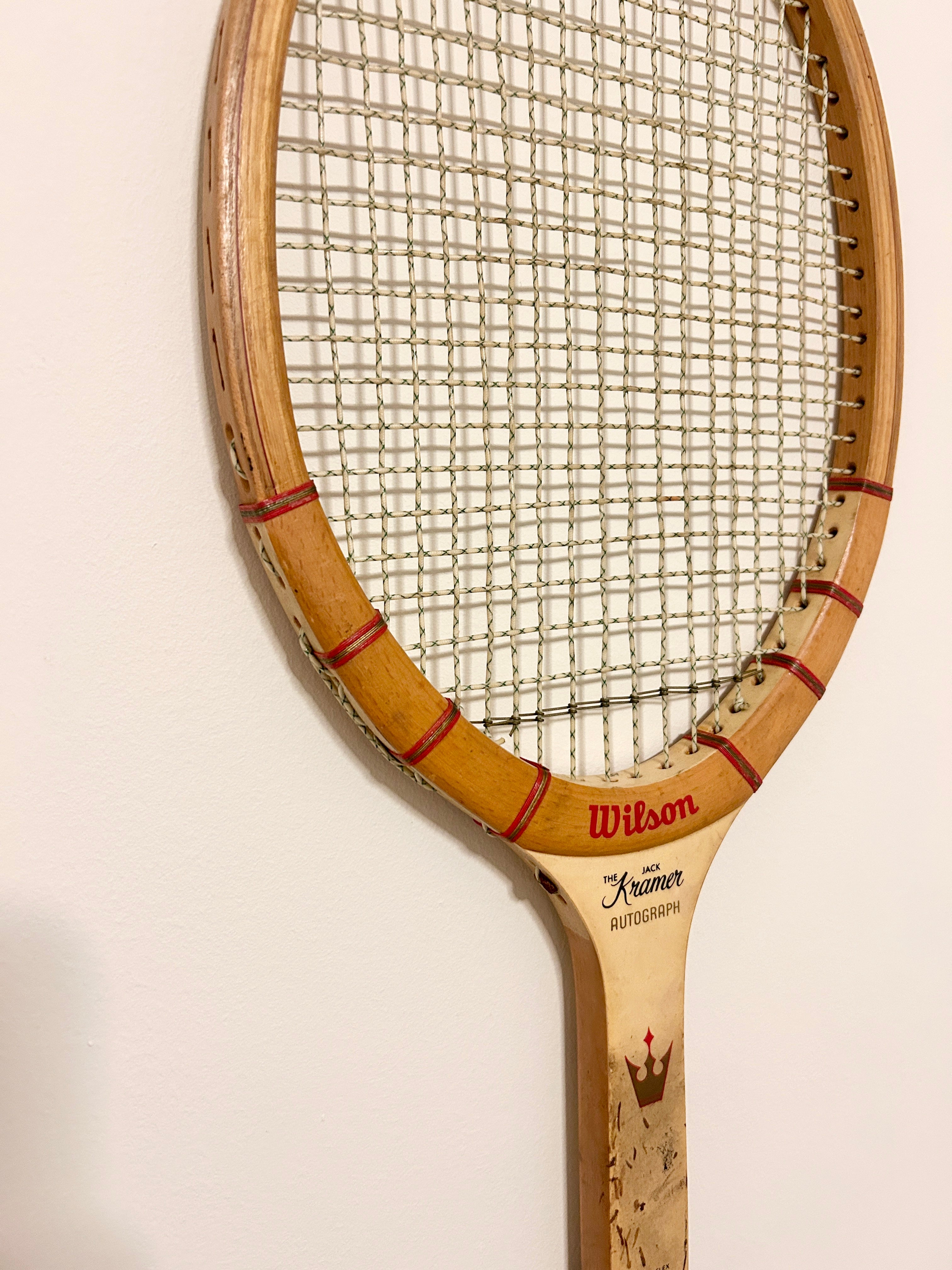 Vintage Wilson Jack Kramer Autograph Wooden Tennis Racket
